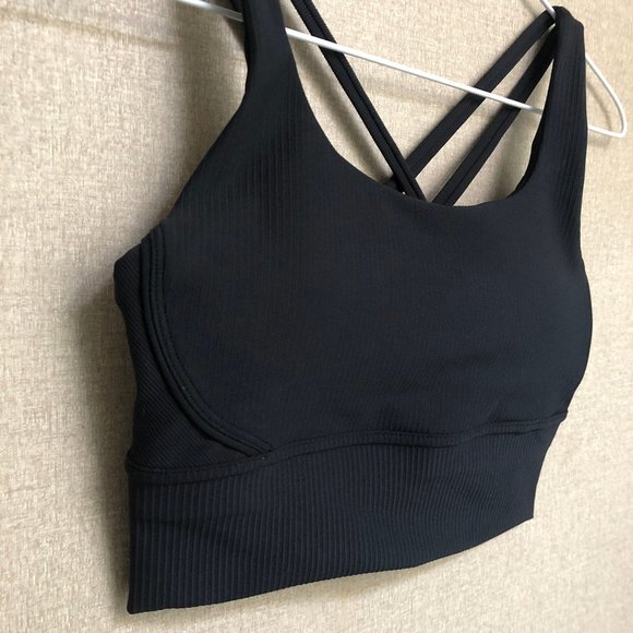SOLD Energy Longline Bra Ribbed Luxtreme Black - Picture 4 of 11
